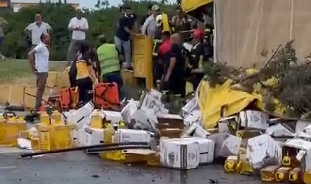 Mersin'de TIR'lar çarpıştı: 1 ölü, 2 yaralı
