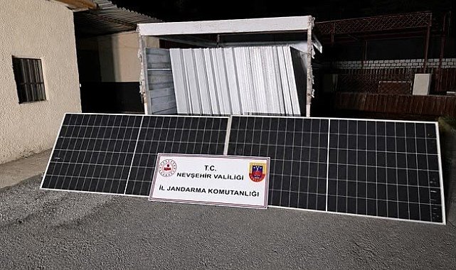 Nevşehir'de güneş paneli hırsızlığına 3 tutuklama
