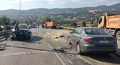 Samsun'da 8 aracın karıştığı zincirleme kaza; 2 yaralı