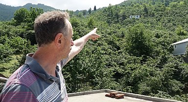 Trabzon'da ağaca çarpıp düşen İHA inceleniyor