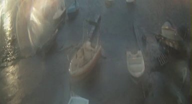 Zonguldak'ta hortumun tekneleri savurduğu anlar kamerada